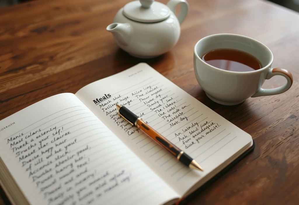 Handgeschriebener Plan